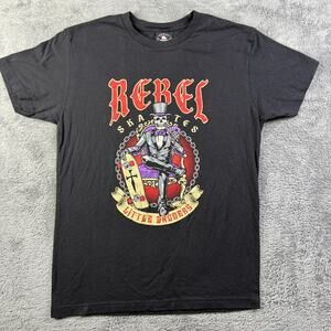 Rebel Skates Little Daggers Skate Tee Shirt Adult S Black Crew Neck Short Sleeve